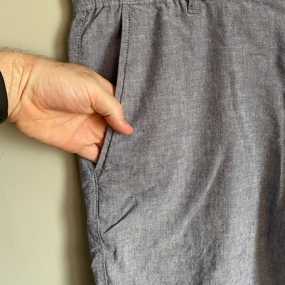 Jack &‎ Jones Cotton / Linen Blend Men's Grayish-Blue Walking Shorts Size XXL - Picture 3 of 13